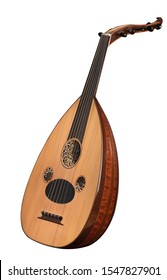 Oud; a middle eastern musical instrument, have clipping path mask