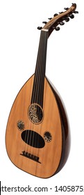 Oud Musical Instrument, Isolated With Clipping Mask 