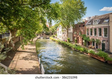 The Oude Gracht canal in Utrecht, Netherlands