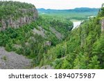 Ouimet Canyon provincial park, in the area of Thunder Bay, in Ontario, Canada. 