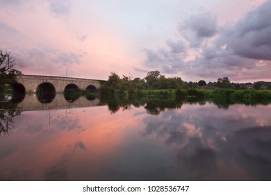 Oundle Bridge At Sunset Over The River Nene