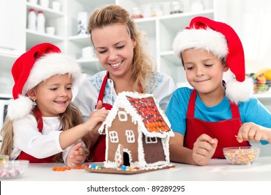 Our Christmas Gingerbread Cookie House - Family In The Kitchen At Holidays Time