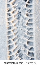 Our Jeep Tire's Traces On Snow