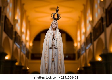 Our Lady of Fatima statue of the image, Our Lady of the Rosary of Fatima, Virgin Mary - Shutterstock ID 2151588401