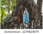 Our Lady of Lourdes Catholic religious Virgin Mary statue