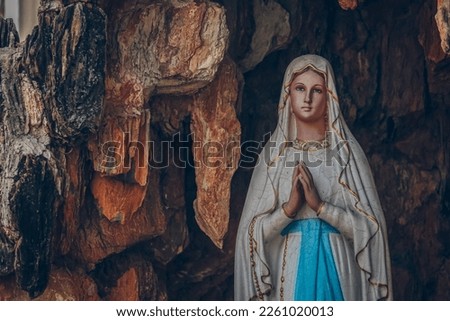 Our Lady of Lourdes Catholic religious Virgin Mary statue