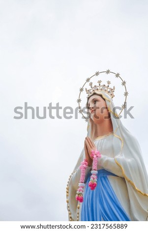 Our Lady of Lourdes Catholic Virgin Mary religious statue