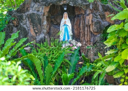 our lady of Lourdes Virgin Mary catholic religious statue