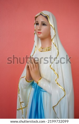 Our lady of Lourdes Virgin Mary catholic religious statue