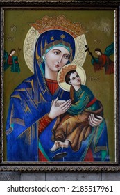 Our Lady of Perpetual Help. The Blessed Virgin Mary  15th-century Byzantine icon.  Nha Trang cathedral.  Nha Trang. Vietnam. 