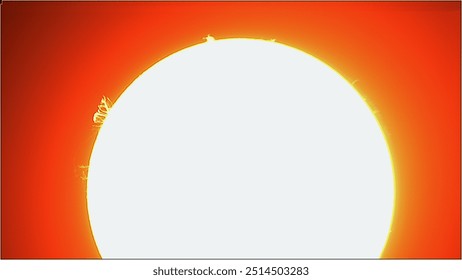 Our sun with surface phenomena and solar telescope photographed. - Powered by Shutterstock