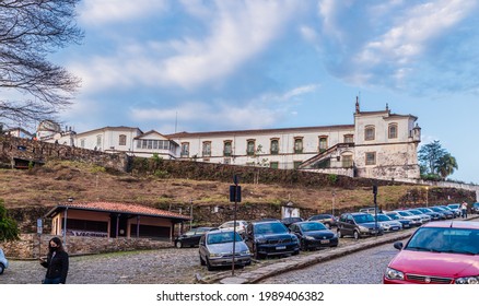 Ouro Preto - Minas Gerais - Brasil - MAI 15 2020: Side View School Of Mines Science And Technique Museum