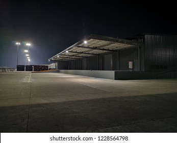 Out Door Warehouse At Night