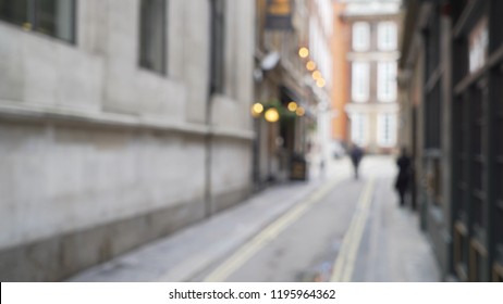 Out of focus backdrop of narrow city alleyway in London, England  - Powered by Shutterstock