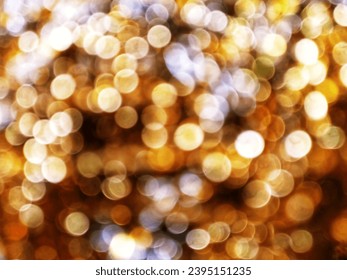 Out of Focus, Defocused, Blurred, Abstract and Bokeh of Sparkling Gold Lights, Suitable for Background Use - Shutterstock ID 2395151235