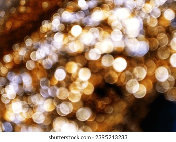 Out of Focus, Defocused, Blurred, Abstract and Bokeh of Sparkling Gold Lights, Suitable for Background Use - Shutterstock ID 2395213233