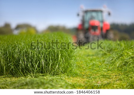 Similar – Image, Stock Photo Landscape with farmland and cloudy sky