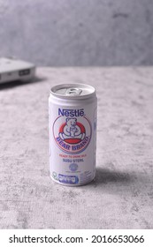 Out Of Focus, This Is Bear Milk Which Is Viral In Indonesia Because Of The Myth That It Can Prevent Corona, This Photo Was Taken July 9, 2021 In Surabaya