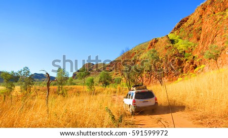 Similar – Image, Stock Photo Off through the center into the green