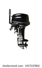 outboard motor isolated on white background black 