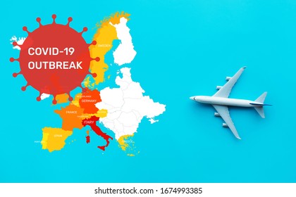 Outbreak Covid 19-virus Epidemic With Transportation Industry;.outbreak Quarantine Europe.save Your Health.government Policy Solution.busuness Transportation