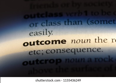 Outcome Word In A Dictionary. Outcome Concept.