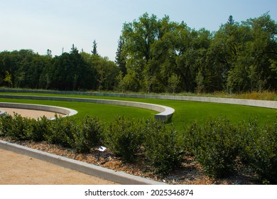 Outdoor Amphitheatre Seating At The Leaf Gardens In Assiniboine Park, Winnipeg Mb.