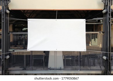 Outdoor Banner Pvc White Advertising Space Mockup