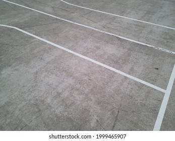 Outdoor Basketball Court In Closeup