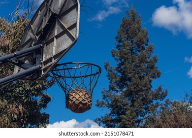 Outdoor Basketball Net Blue Sky