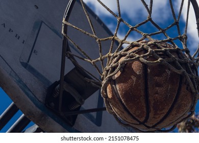 Outdoor Basketball Net Blue Sky