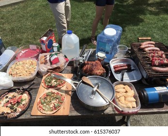 Outdoor Bbq Potluck Feast 