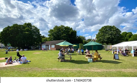 Outdoor Beer Garden During UK Lockdown London UK June 2020