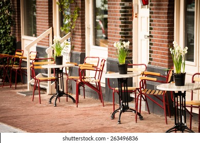 outdoor cafe in Amsterdam