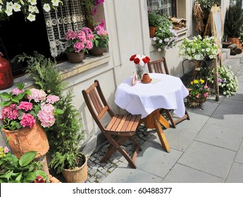 An Outdoor Cafe In Europe