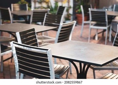 Outdoor Cafe Seating With Tables And Chairs