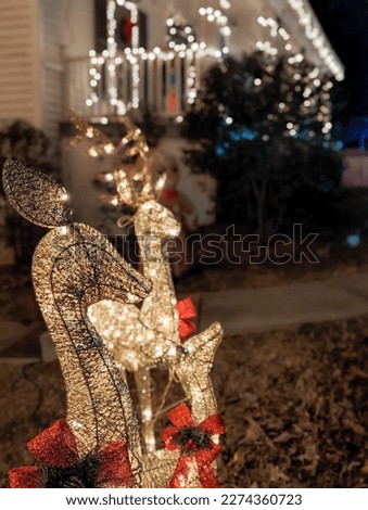 Outdoor christmas decorations at christmas town usa