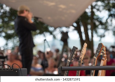 Outdoor Concert , Guitar And People