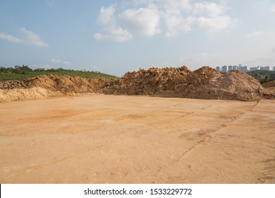 Outdoor Construction Dirt Road Earthwork And Sky Landscape
