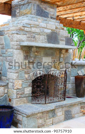 Outdoor Cooking Stove Fireplace Stock Photo Edit Now 90757910