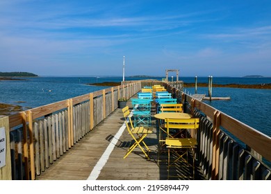 Outdoor Dining Tables Seaside At Bailey Island Maine