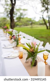 Outdoor Dinner Party Table Setting