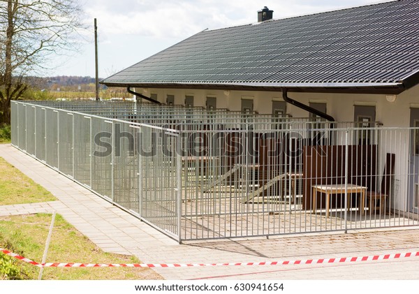 Outdoor Dog Kennels Outside Building Stock Photo Edit Now 630941654