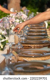 Outdoor Engagement Dinner, Fancy Dinner Table