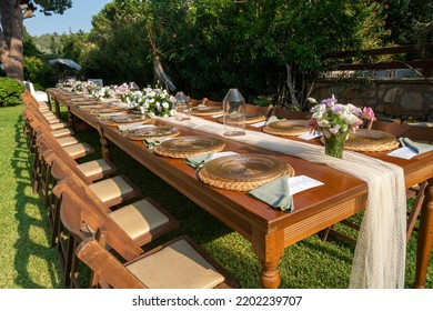 Outdoor Engagement Dinner, Fancy Dinner Table