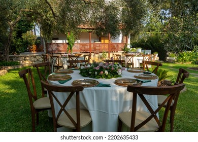 Outdoor Engagement Dinner, Fancy Dinner Table