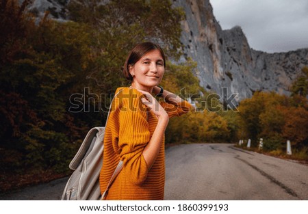 Similar – Image, Stock Photo Women Hipster Hippie Forest Sun