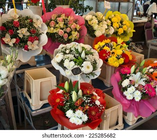 Outdoor Flower Market In City Of Nice, France