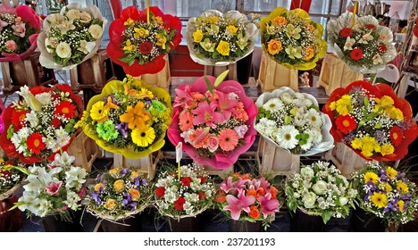 Outdoor Flower Market In City Of Nice, France