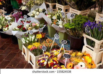 Outdoor Flower Market In Nice, France